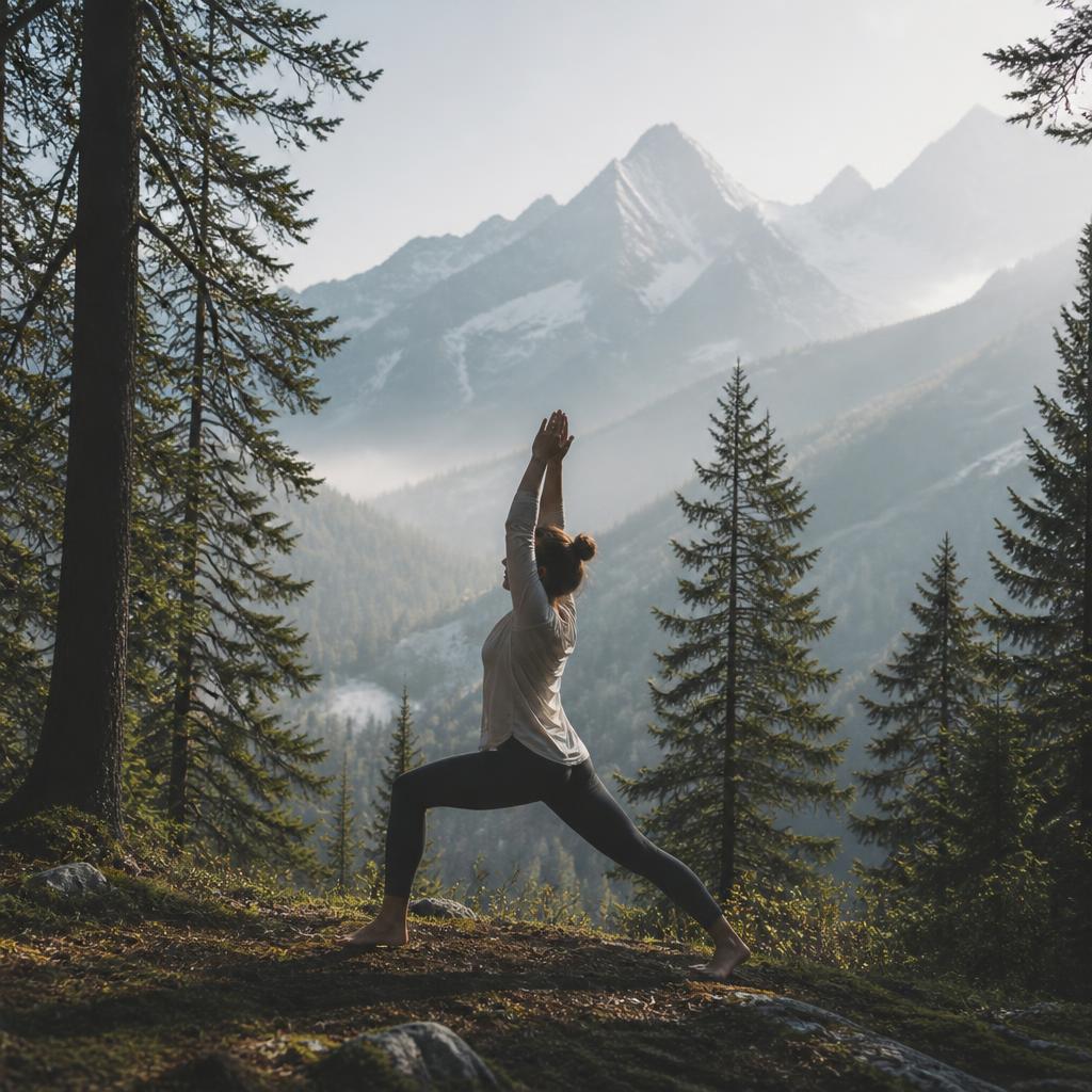 Pranayama in an alpine forest