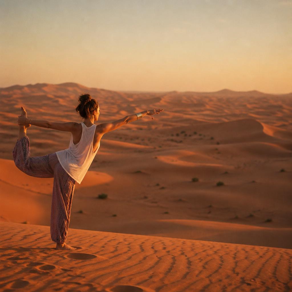 Yoga in the Sahara desert